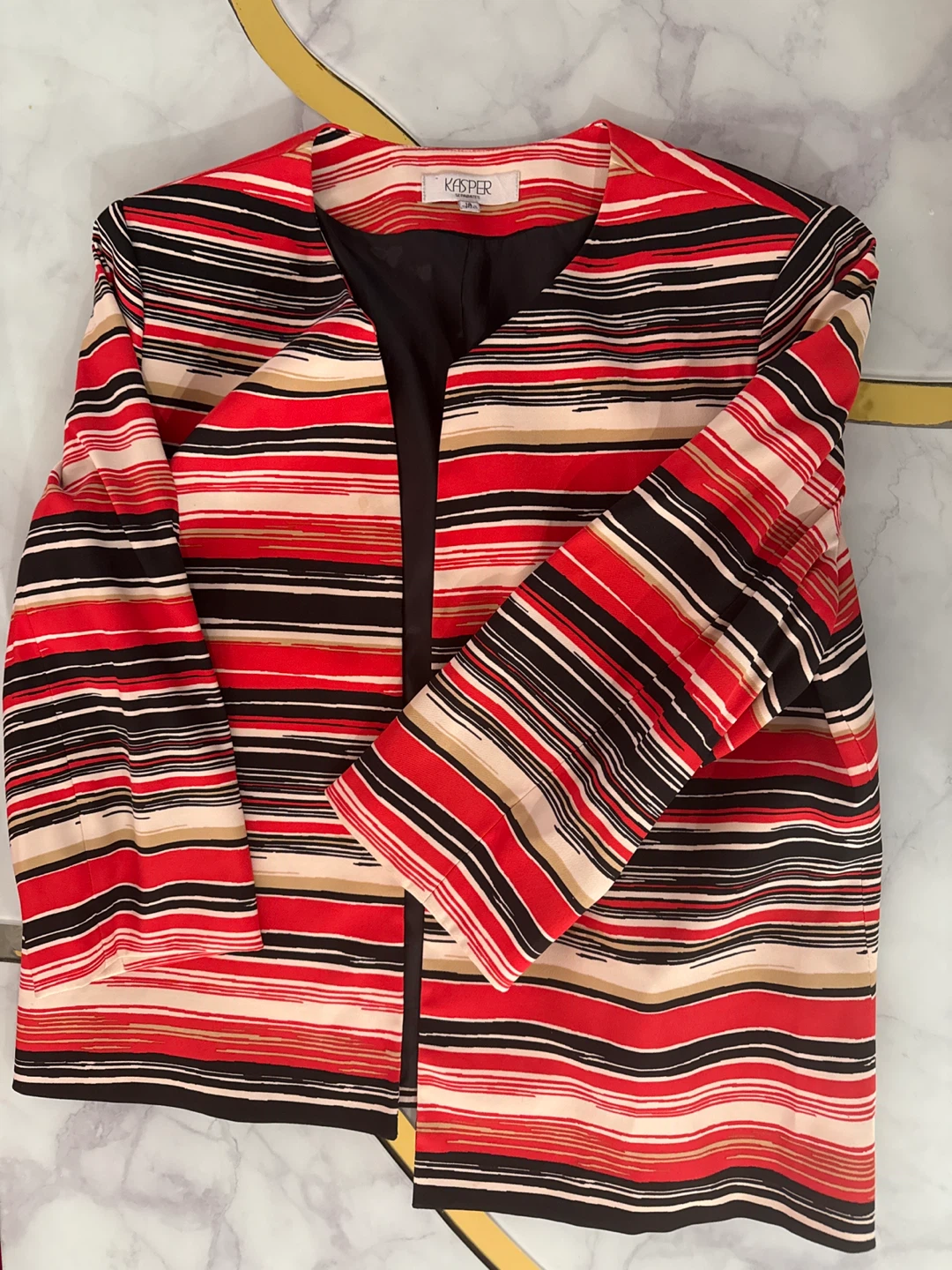 Kasper Separates Striped Blazer - Size 18