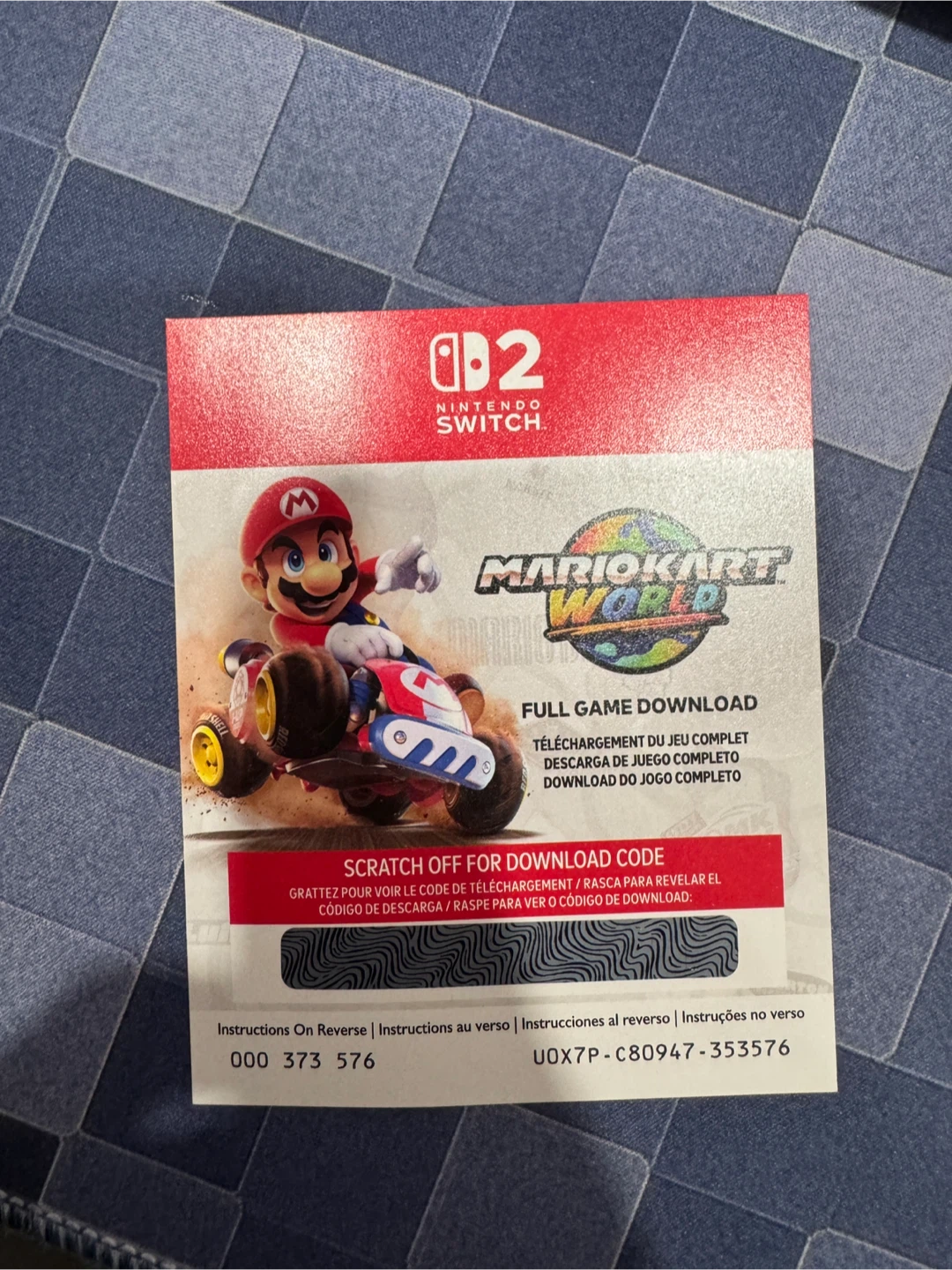 Mario Kart World Nintendo Switch 2 Digital Code