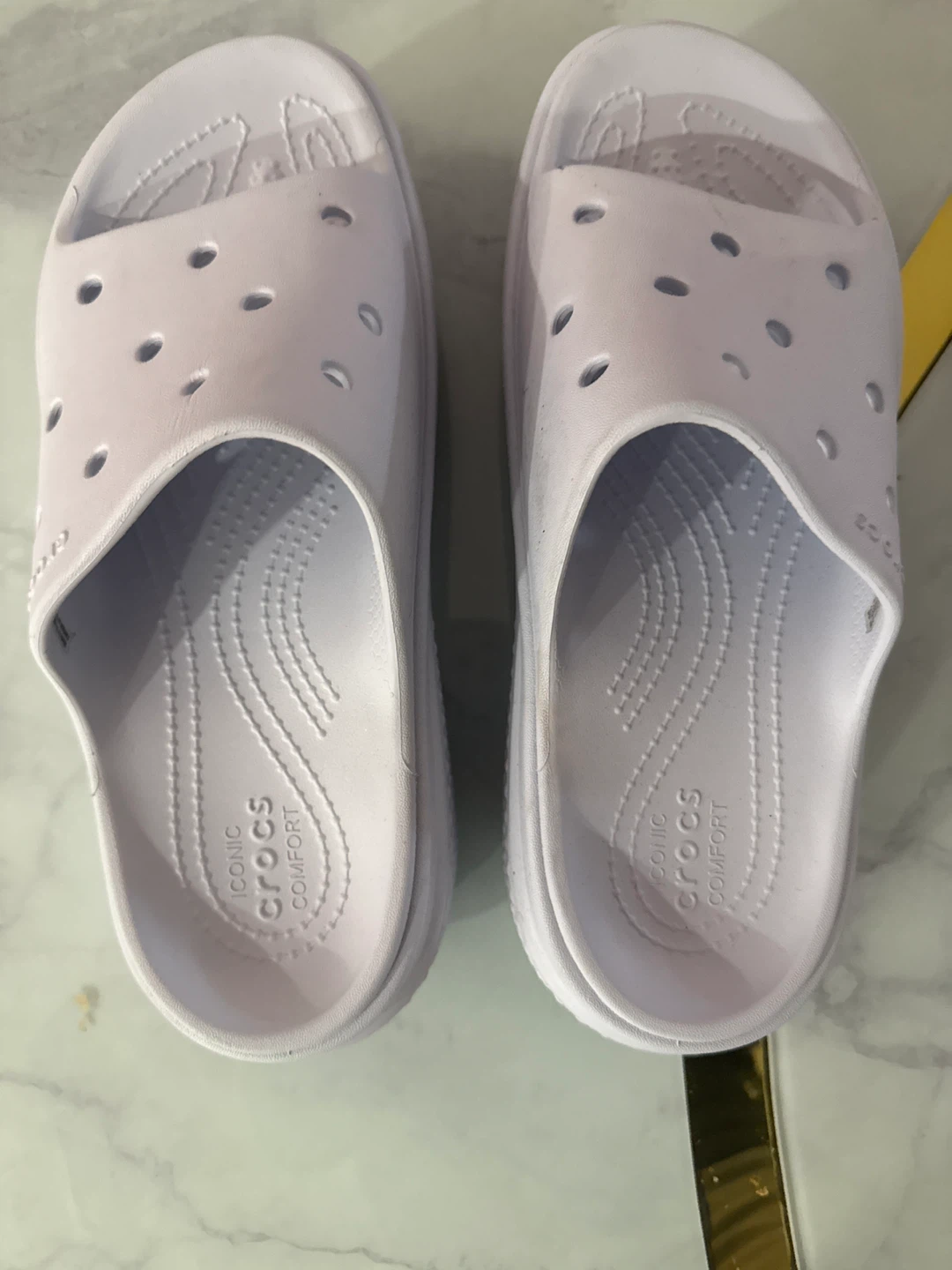 Crocs M6/W8 White Slides - photo 2