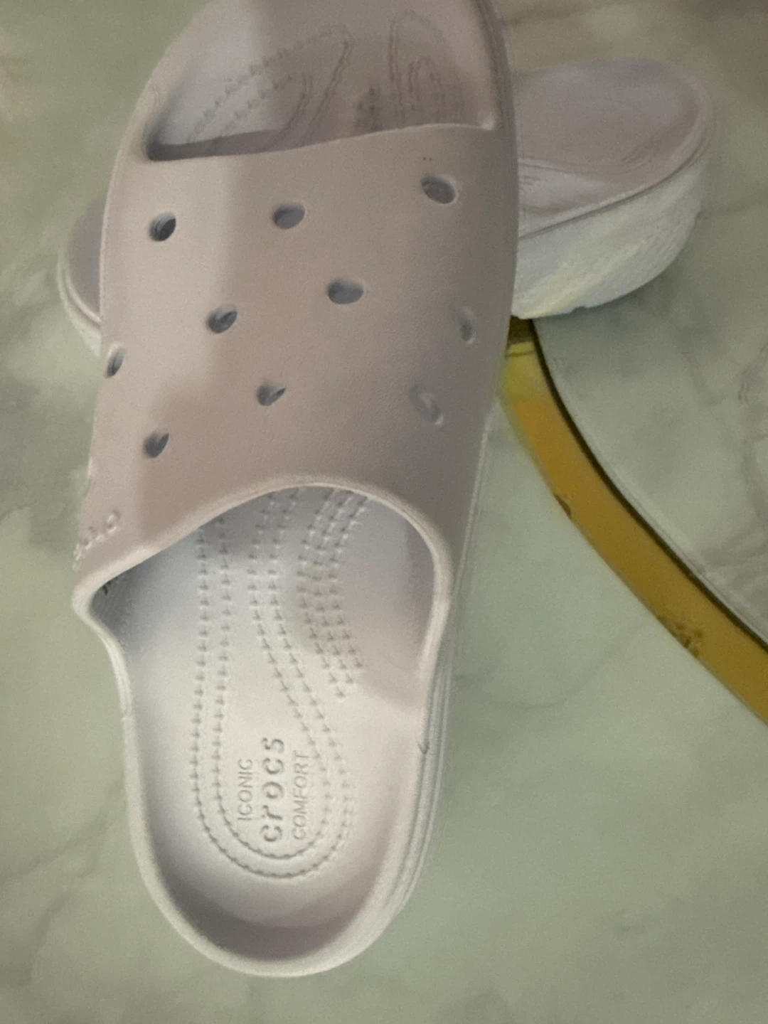 Crocs M6/W8 White Slides