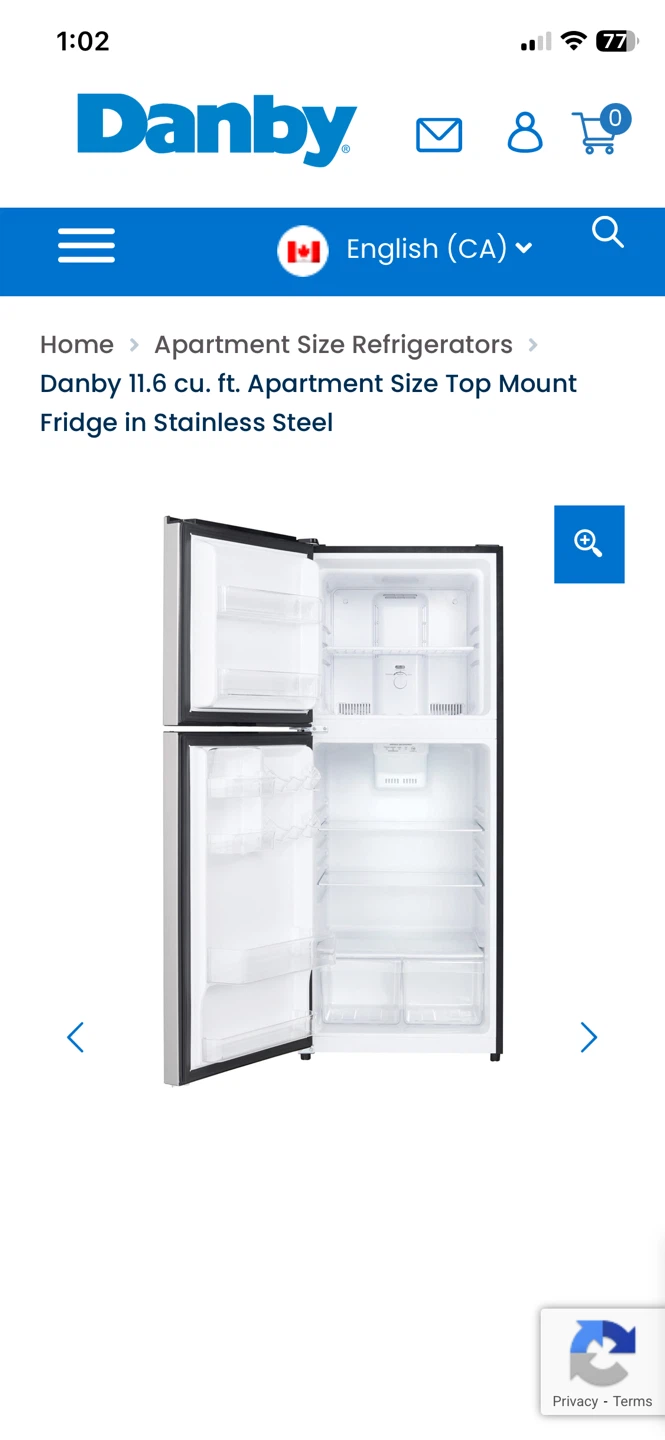 Danby 11.6 cu. ft. Apartment Fridge - photo 2