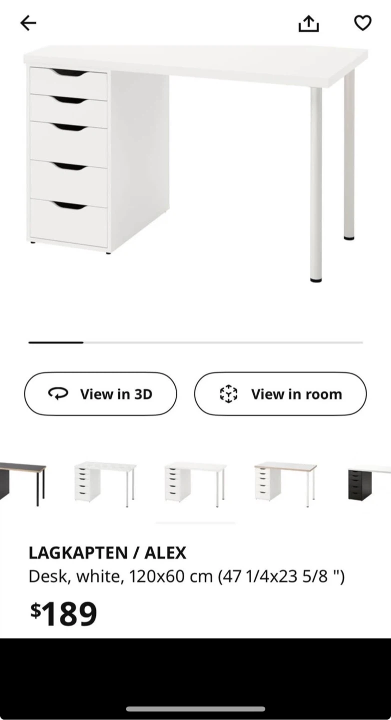 IKEA Alex Drawer Unit White
