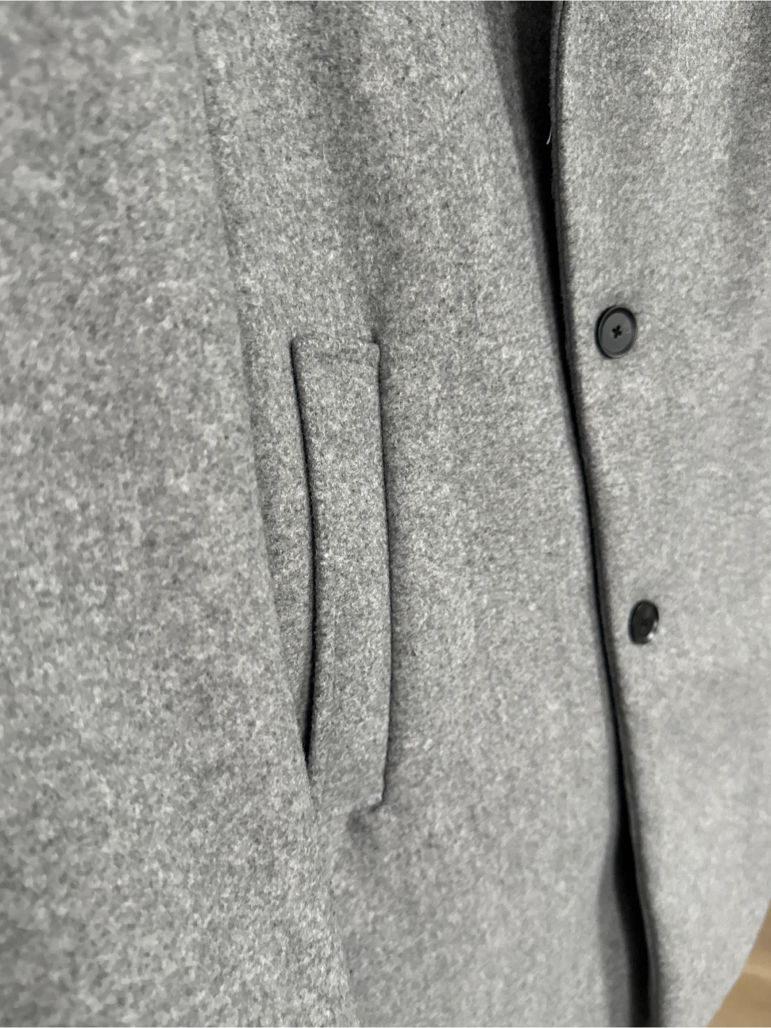 Zara Grey Wool Blend Overcoat - Size M - photo 3