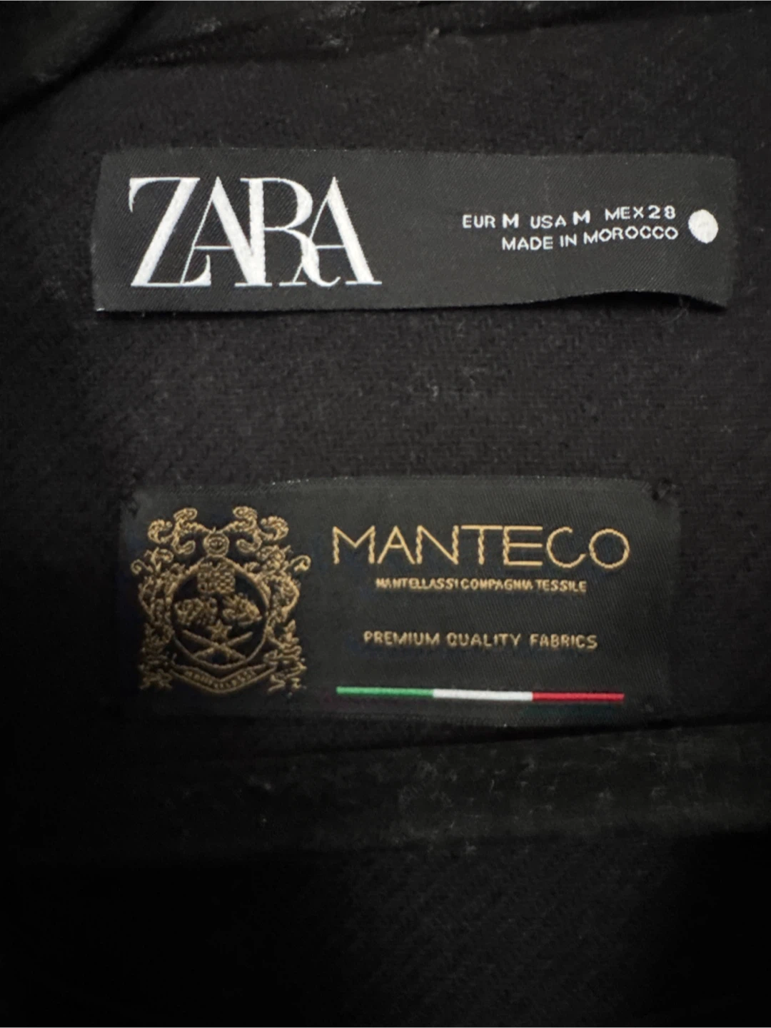 Zara Manteco Black Wool Blend Coat - Size M - photo 2