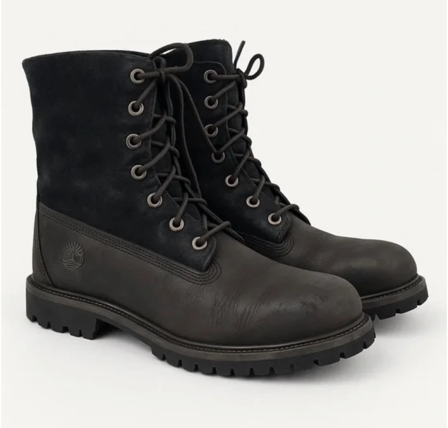 Women’s Timberland Black Leather Lace-Up Boots