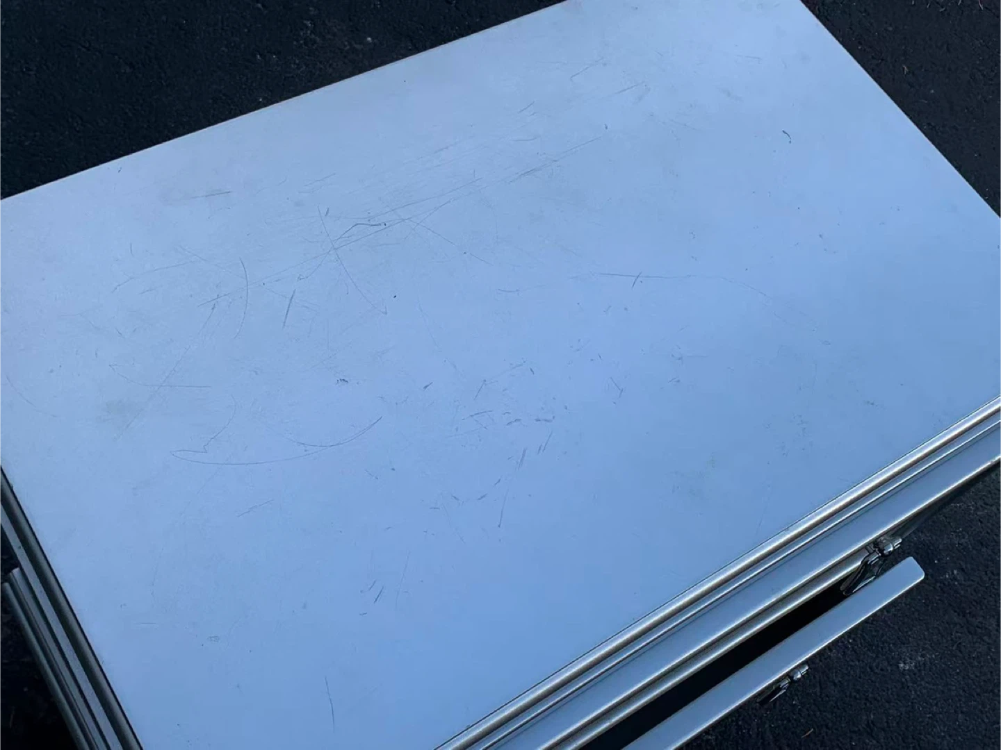 Silver Nightstand with 2 Drawers - photo 3