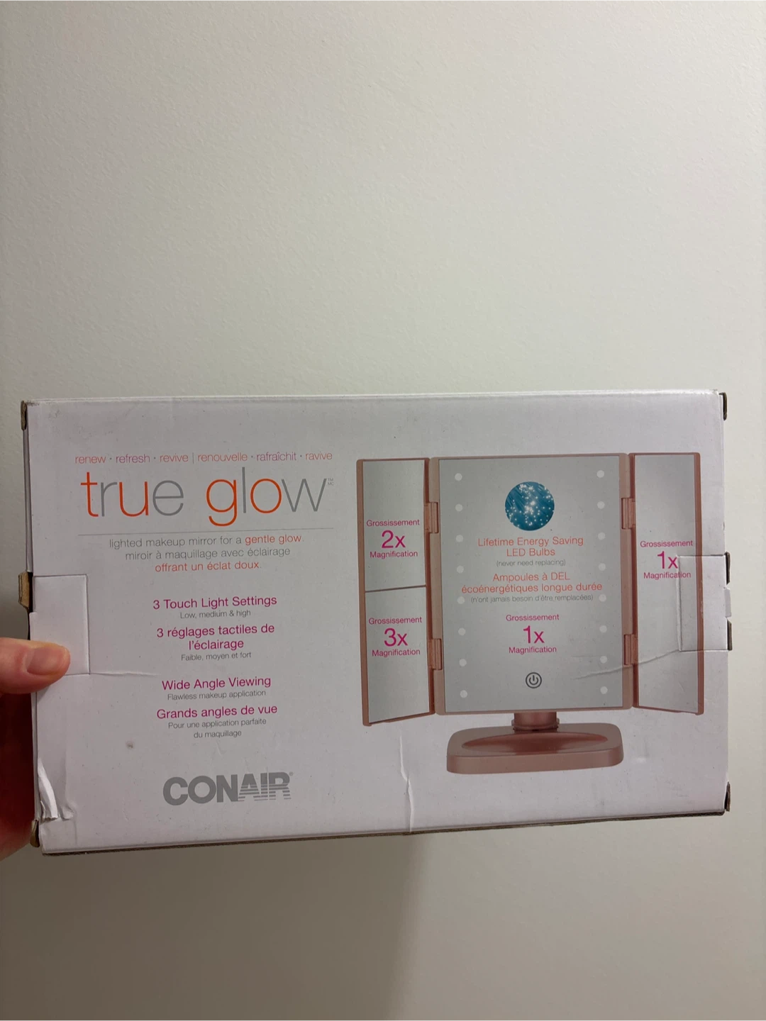 Conair True Glow Lighted Makeup Mirror - Rose Gold - photo 2