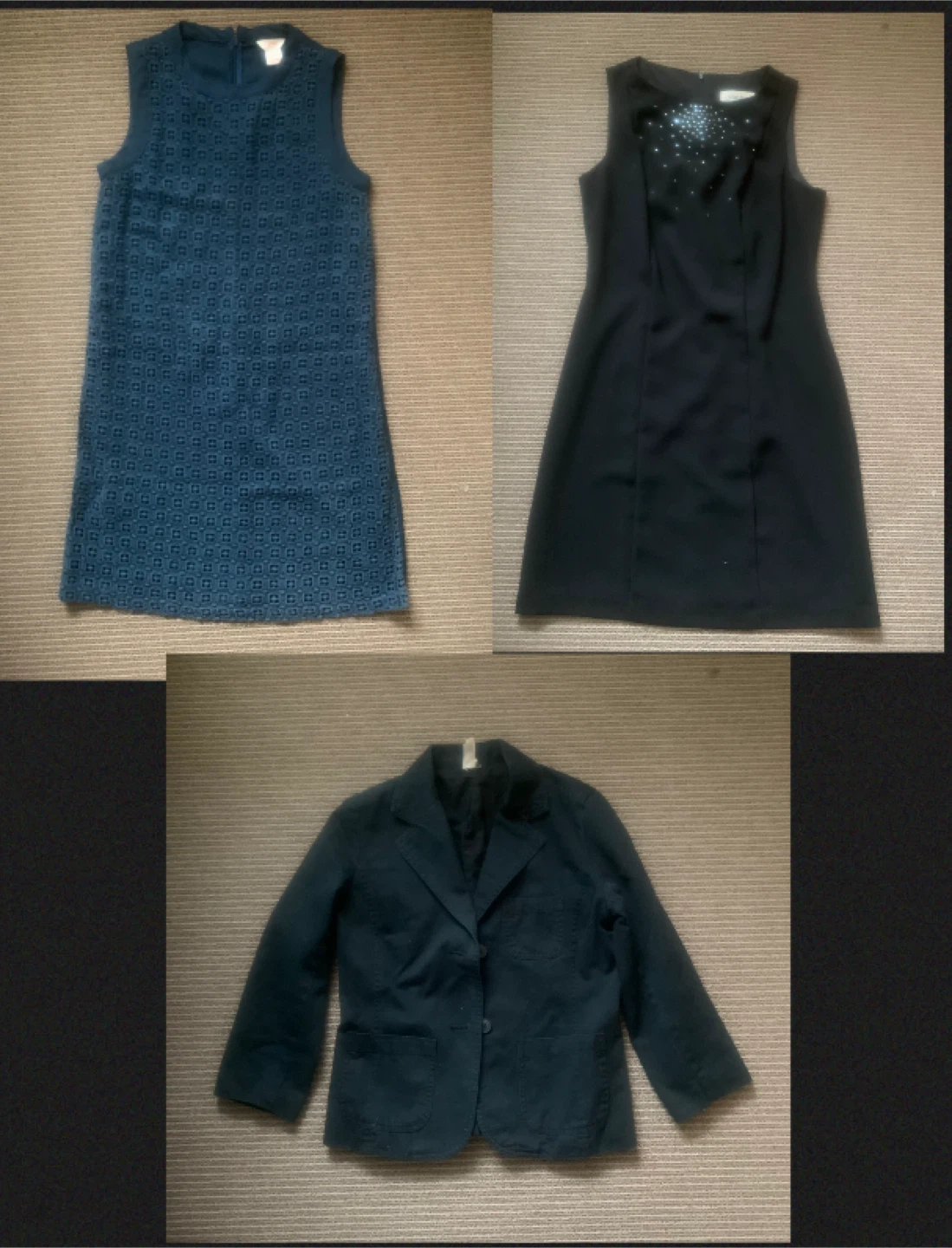 Bundle- 2 Sleeveless Dresses and a blazer size S