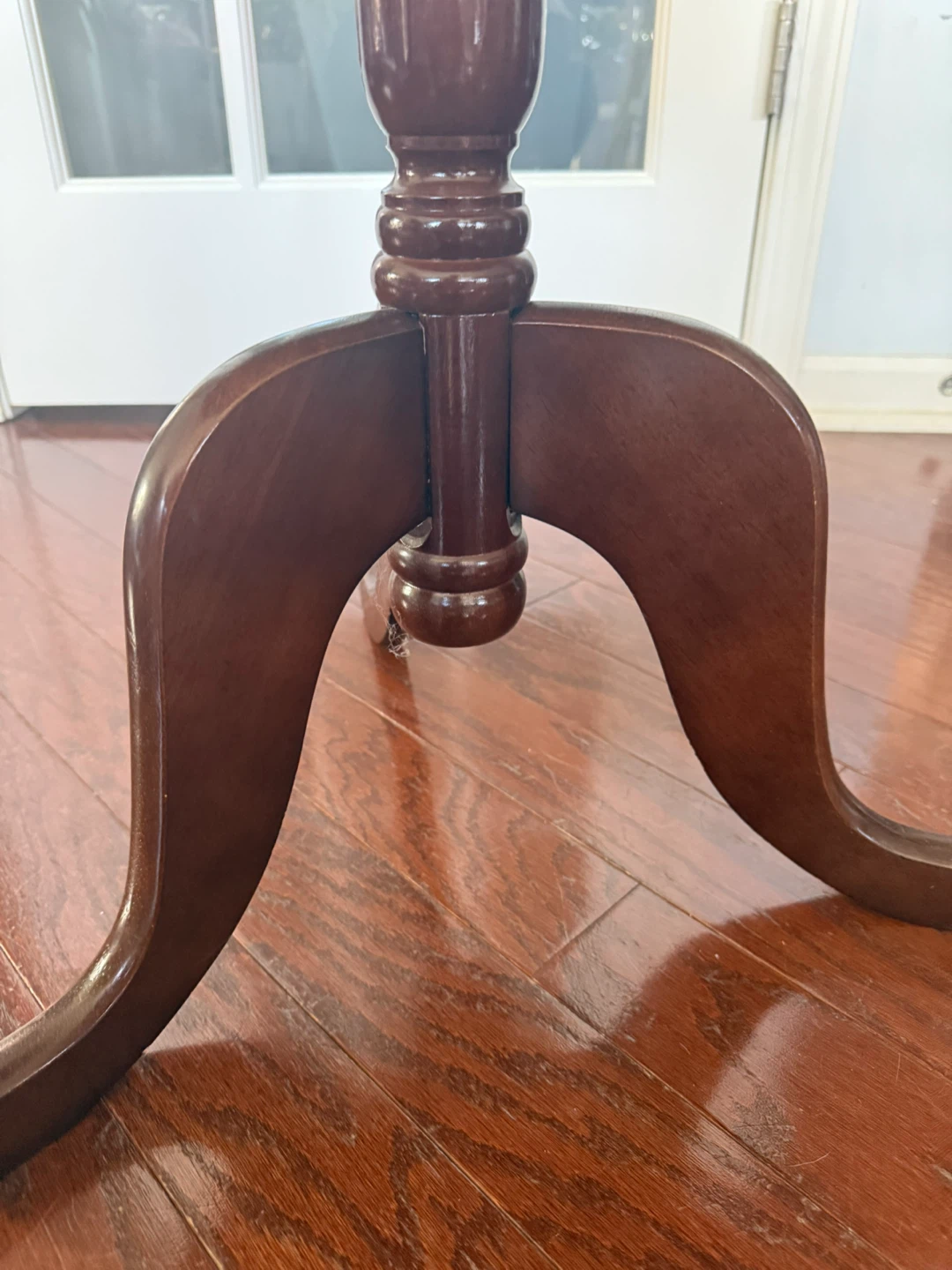 Round Dark Brown Side Table - photo 3