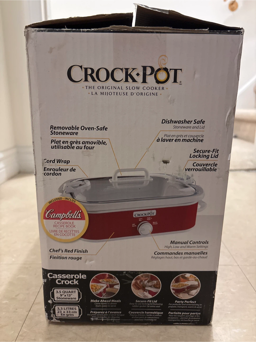 Crock-Pot Casserole Crock 3.5 Quart - Red - photo 4