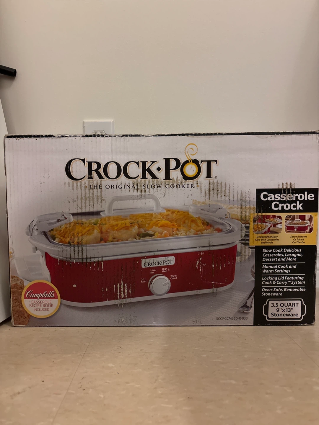 Crock-Pot Casserole Crock 3.5 Quart - Red