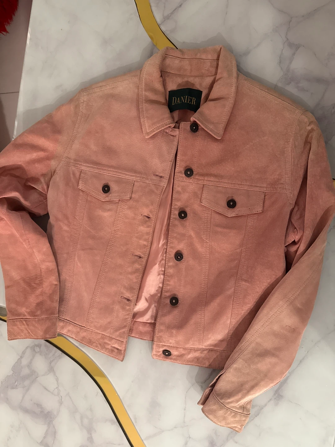 Danier Pink Suede Jacket size M - photo 3