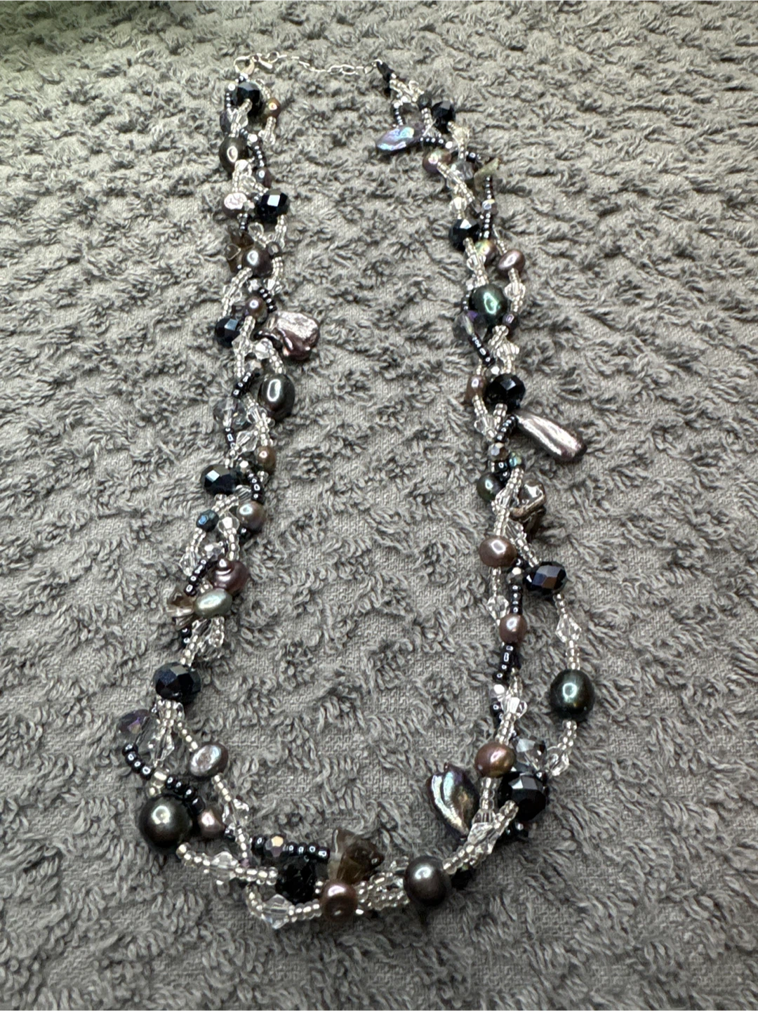 Peacock pearls & crystal necklace with fancy bowl. - photo 4