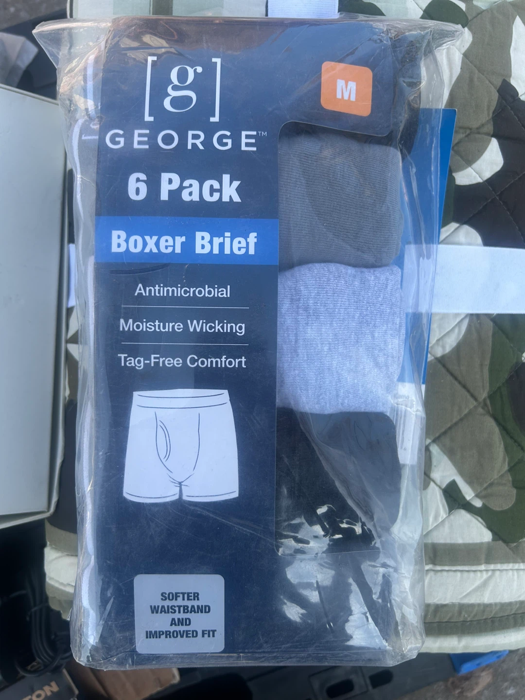 George 6-Pack Boxer Briefs - Size M - New