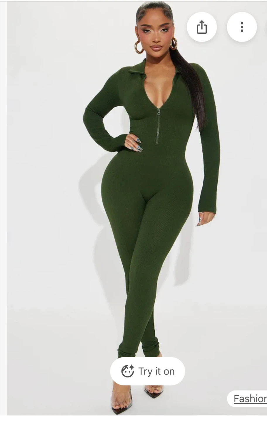 Fashion Nova Olive Green Jumpsuit