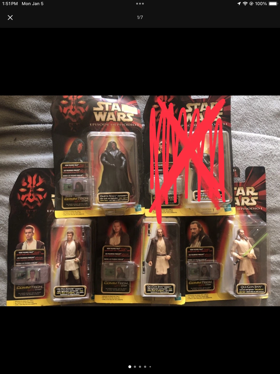 Star Wars figures on card