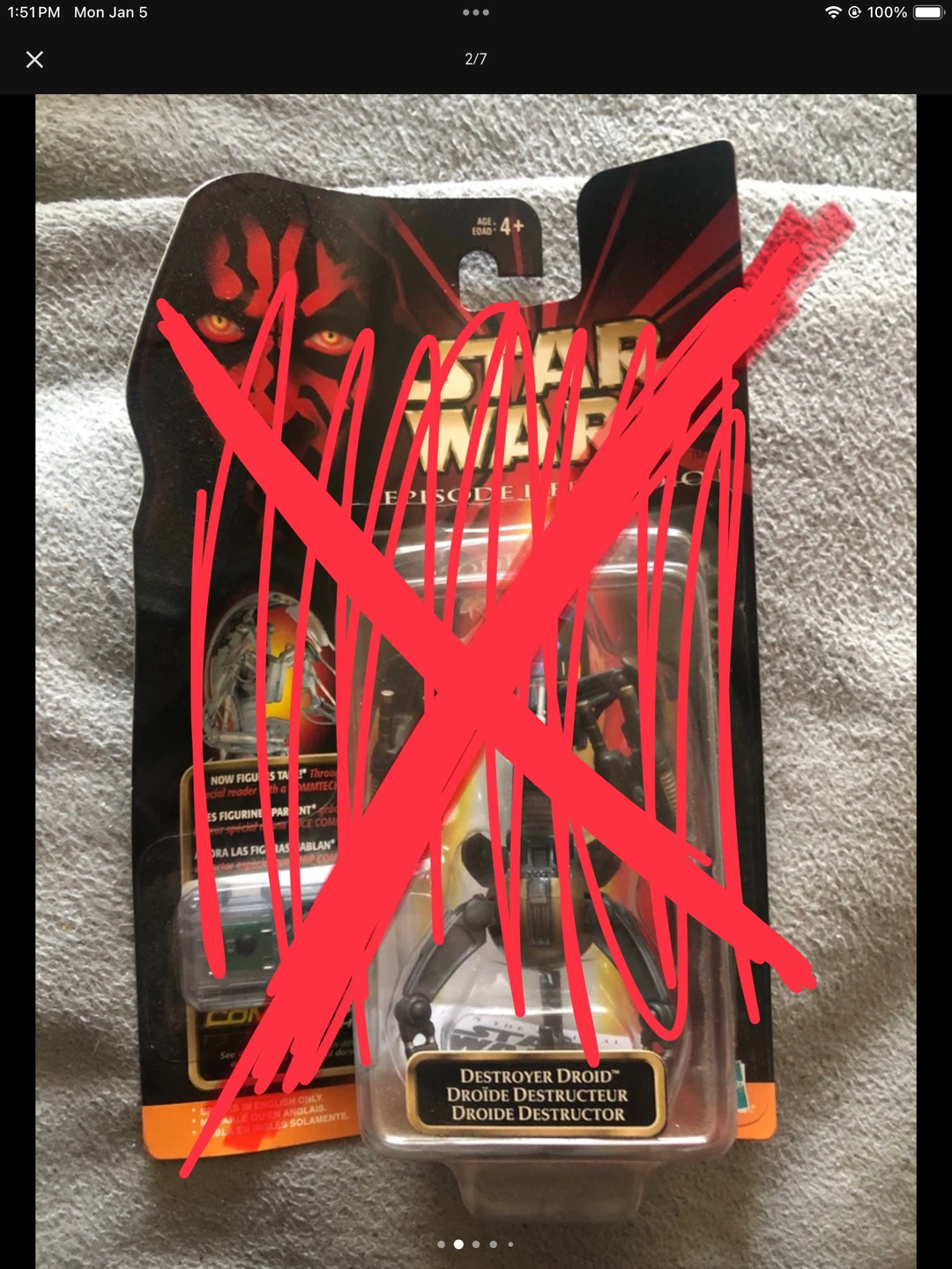 Star Wars figures on card - photo 2