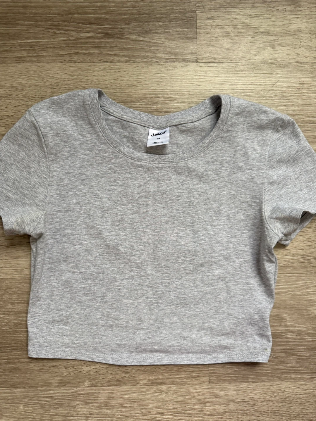 Jo & Co Grey Crop Top - Size S