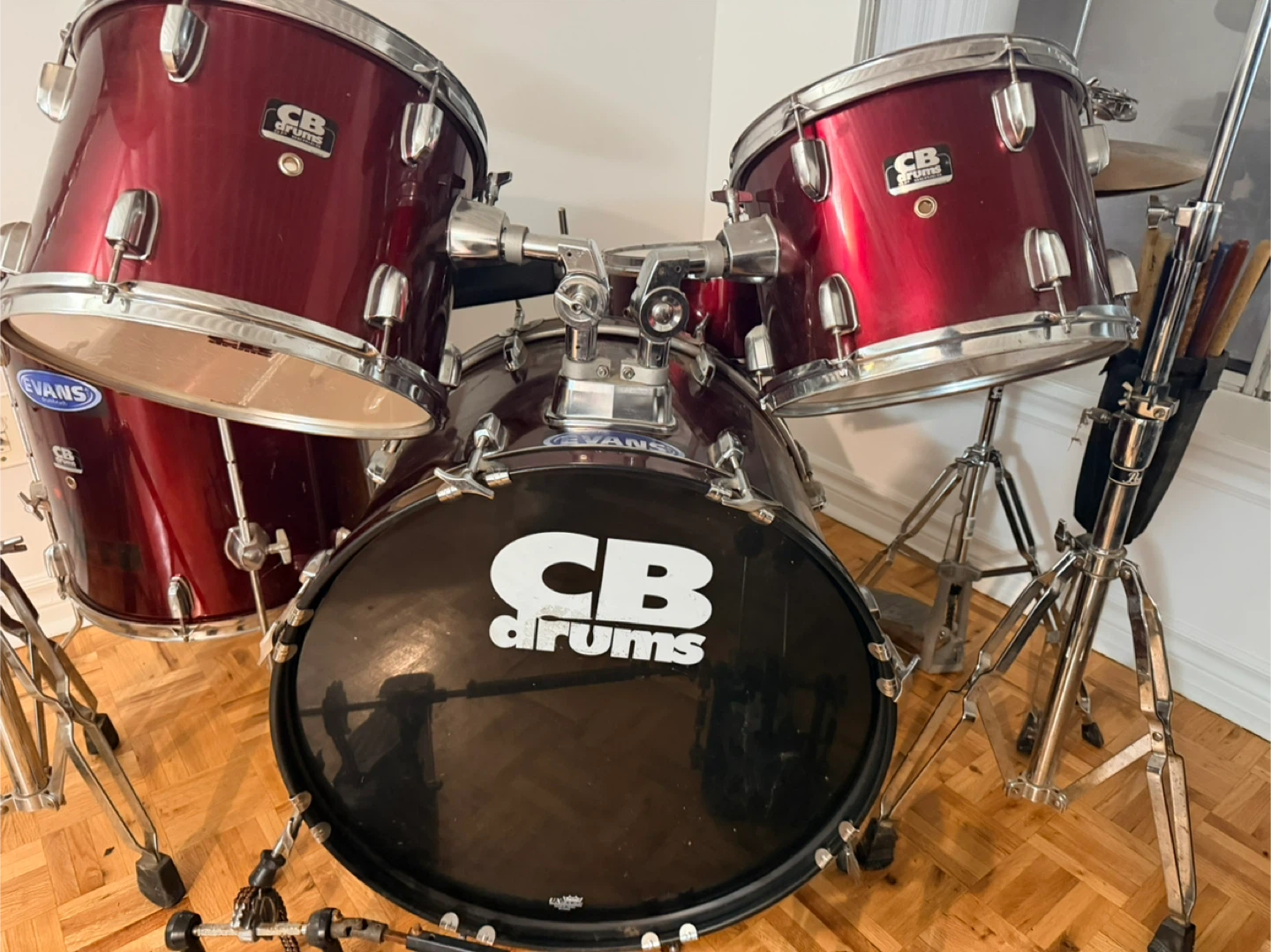 CB Drums Set with Sabian AA Medium Thin Crash 16"