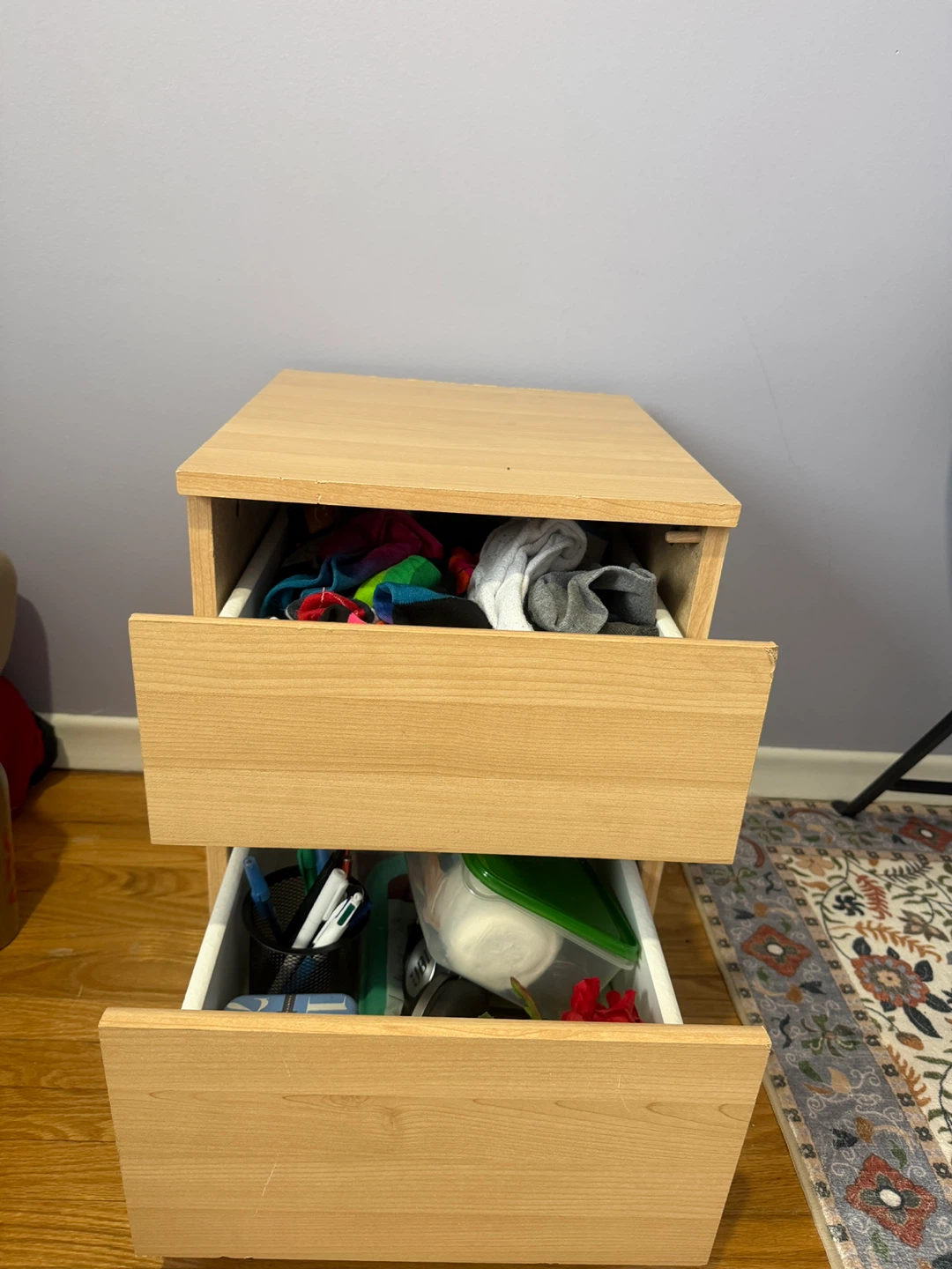 Wooden 2-Drawer Side Table - photo 2
