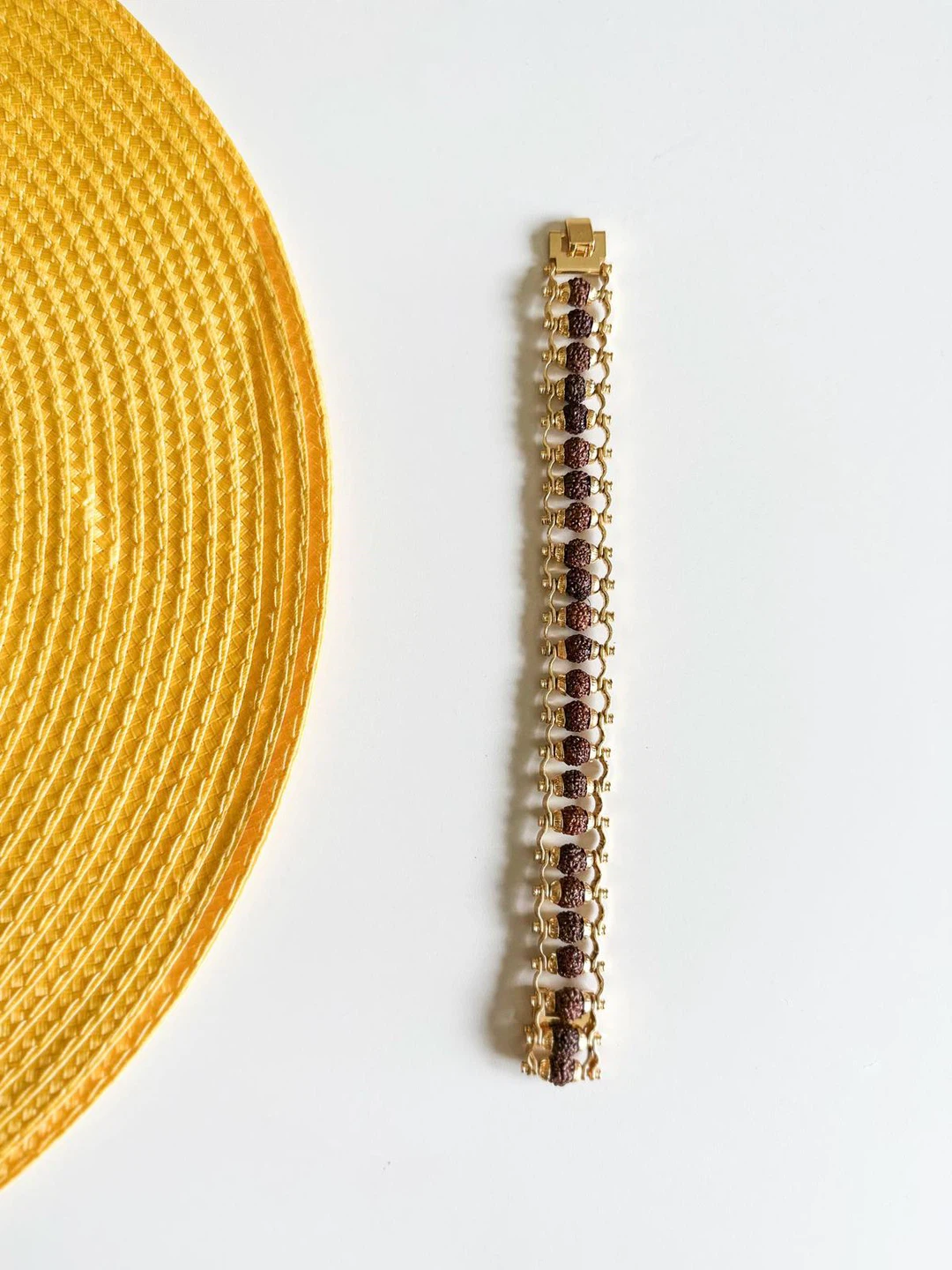 Rudraksha Seed & Gold-Tone Bracelet - photo 2