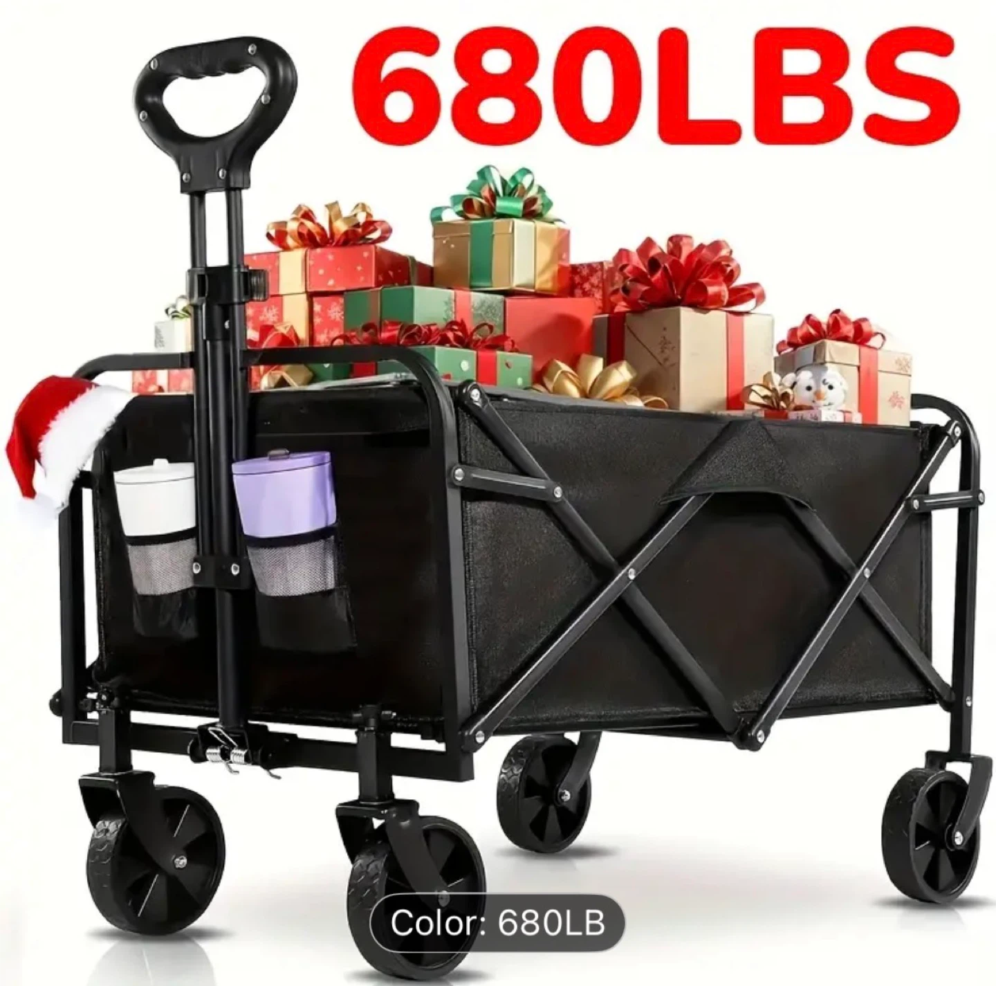 Black Collapsible Wagon Cart