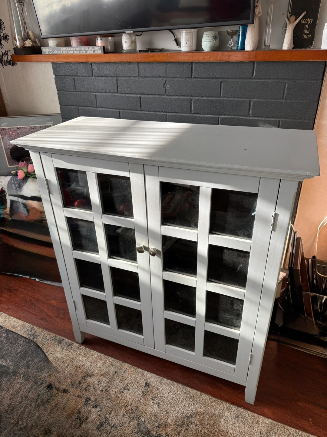 Baby blue Display Cabinet