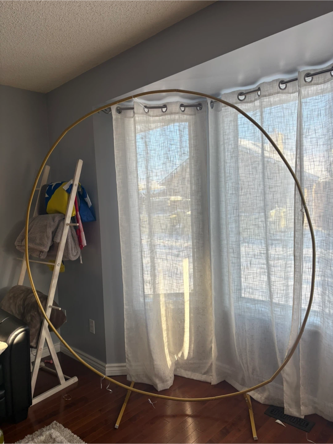 Gold Round Wedding Arch Backdrop Stand - 6.5ft - photo 4