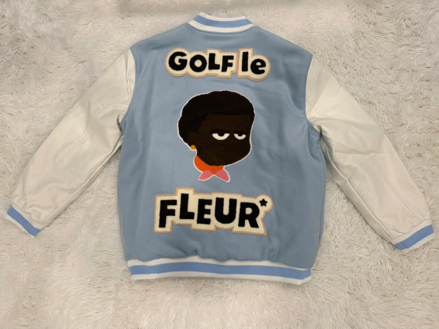 Golf le Fleur Varsity Jacket, Blue & White