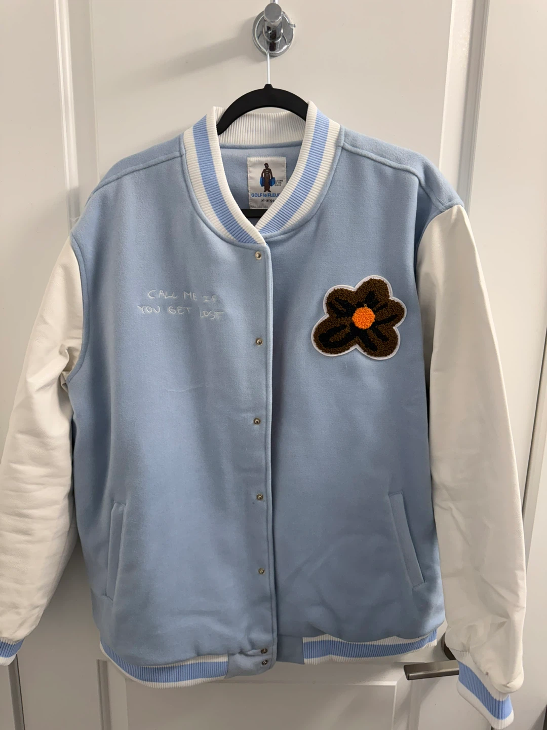 Golf le Fleur Varsity Jacket, Blue & White - photo 3
