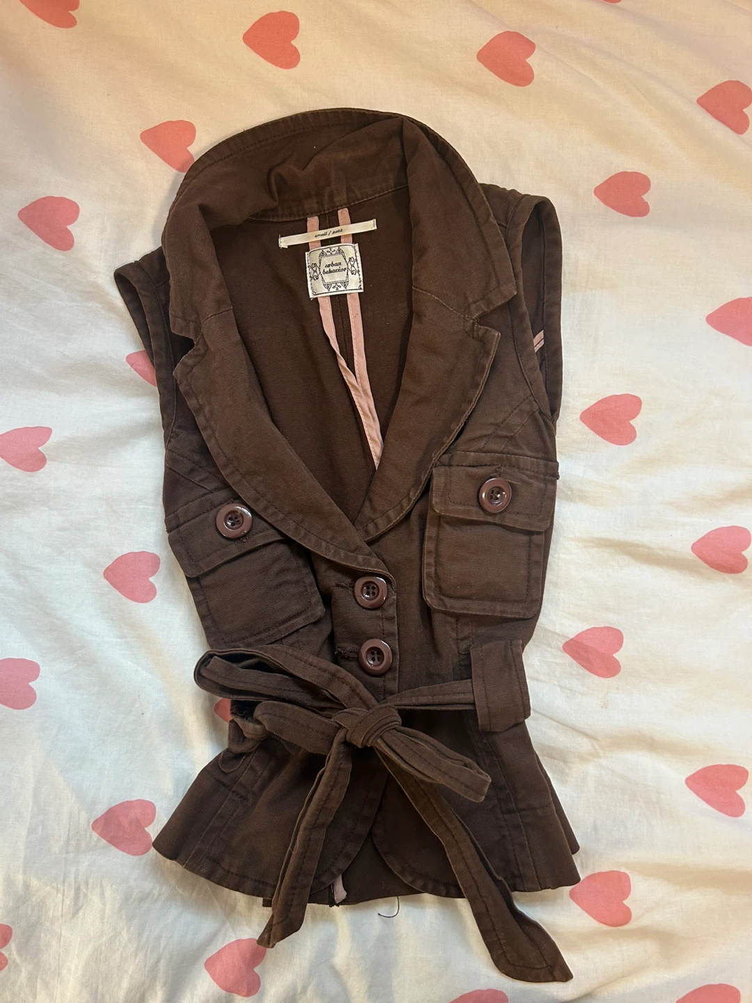 Vintage Khakis Brown Vest - Size Small