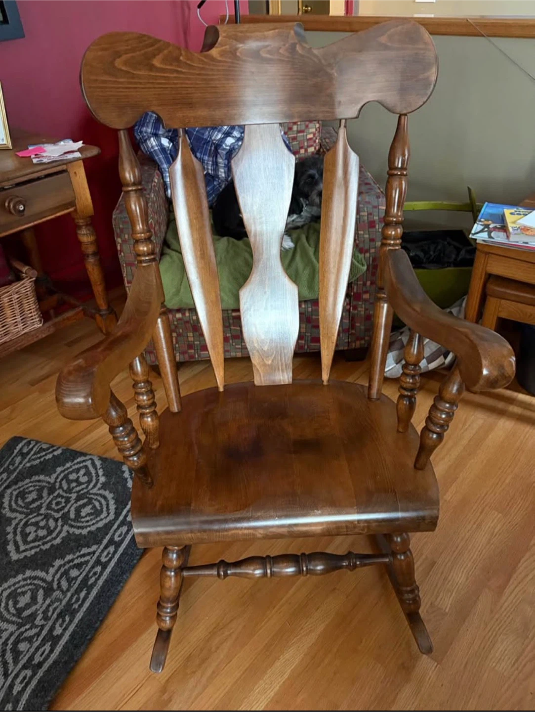 Vintage Solid Wood Rocking Chair