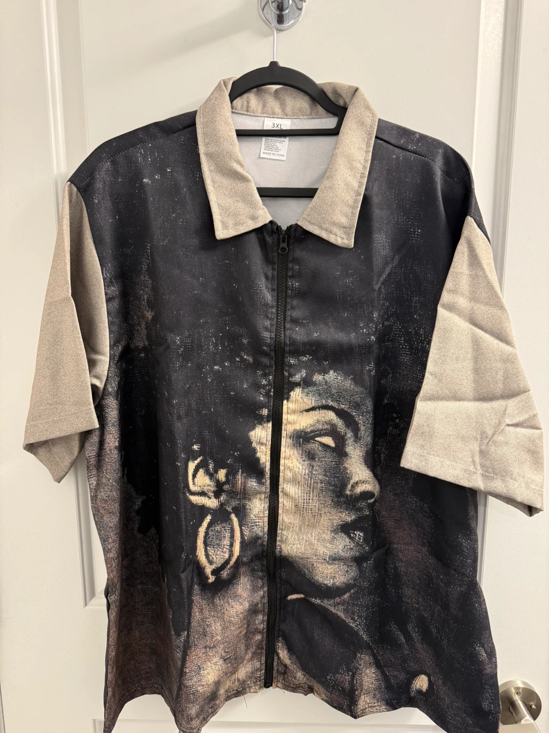 XL Graphic Print Zip-Up Shirt - photo 3
