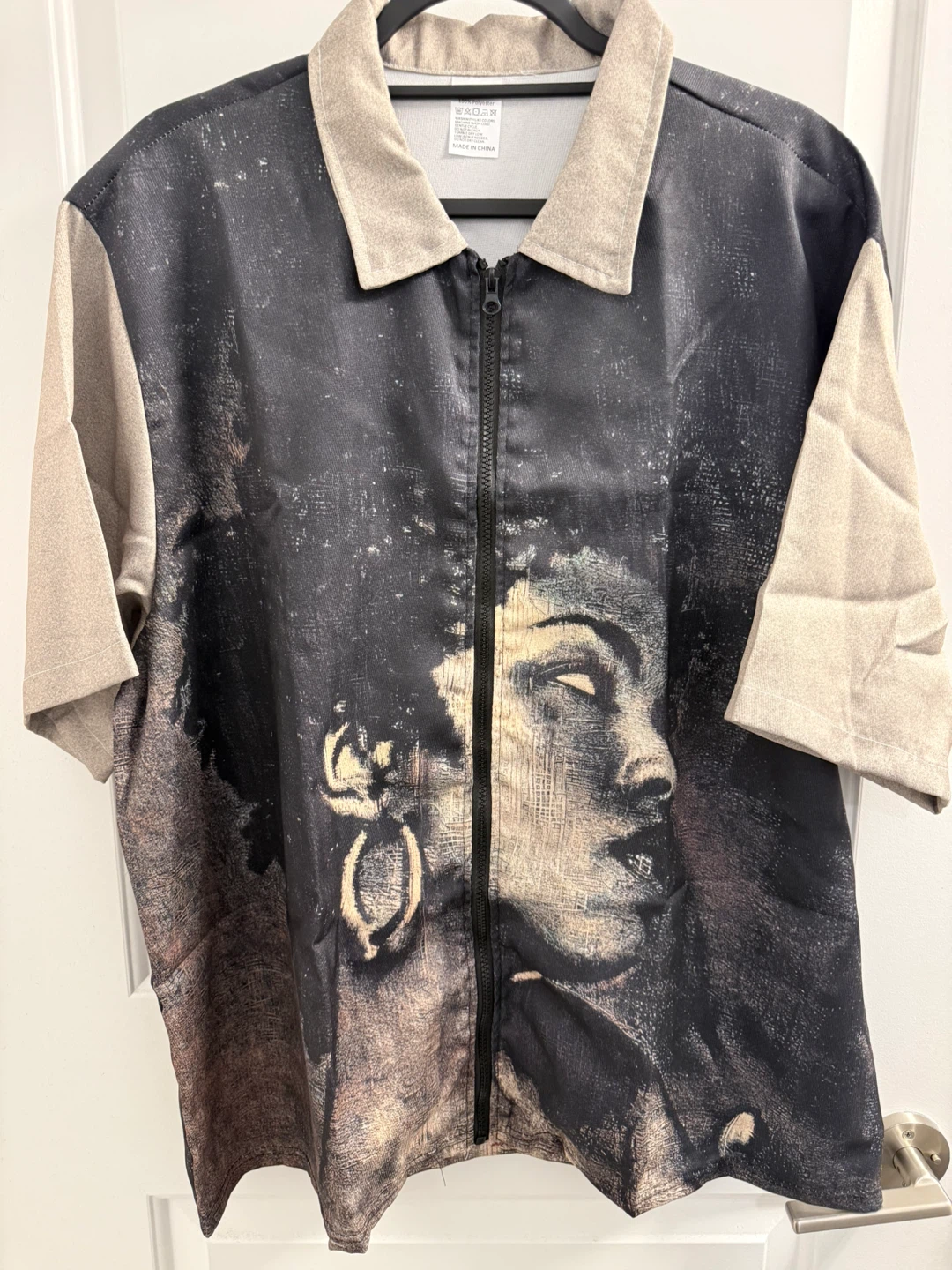 XL Graphic Print Zip-Up Shirt - photo 2