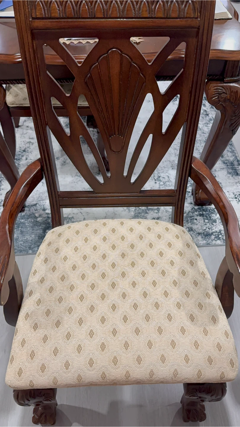 7 PC Extendable Dining Table with 6 Chairs - Wood - photo 3