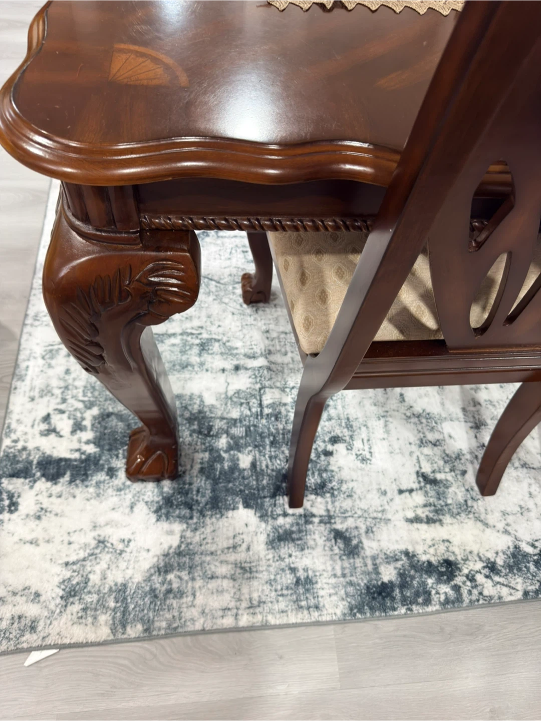 7 PC Extendable Dining Table with 6 Chairs - Wood - photo 4