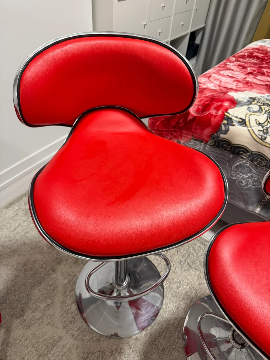 Red Bar Stools (Set of 3) - photo 4