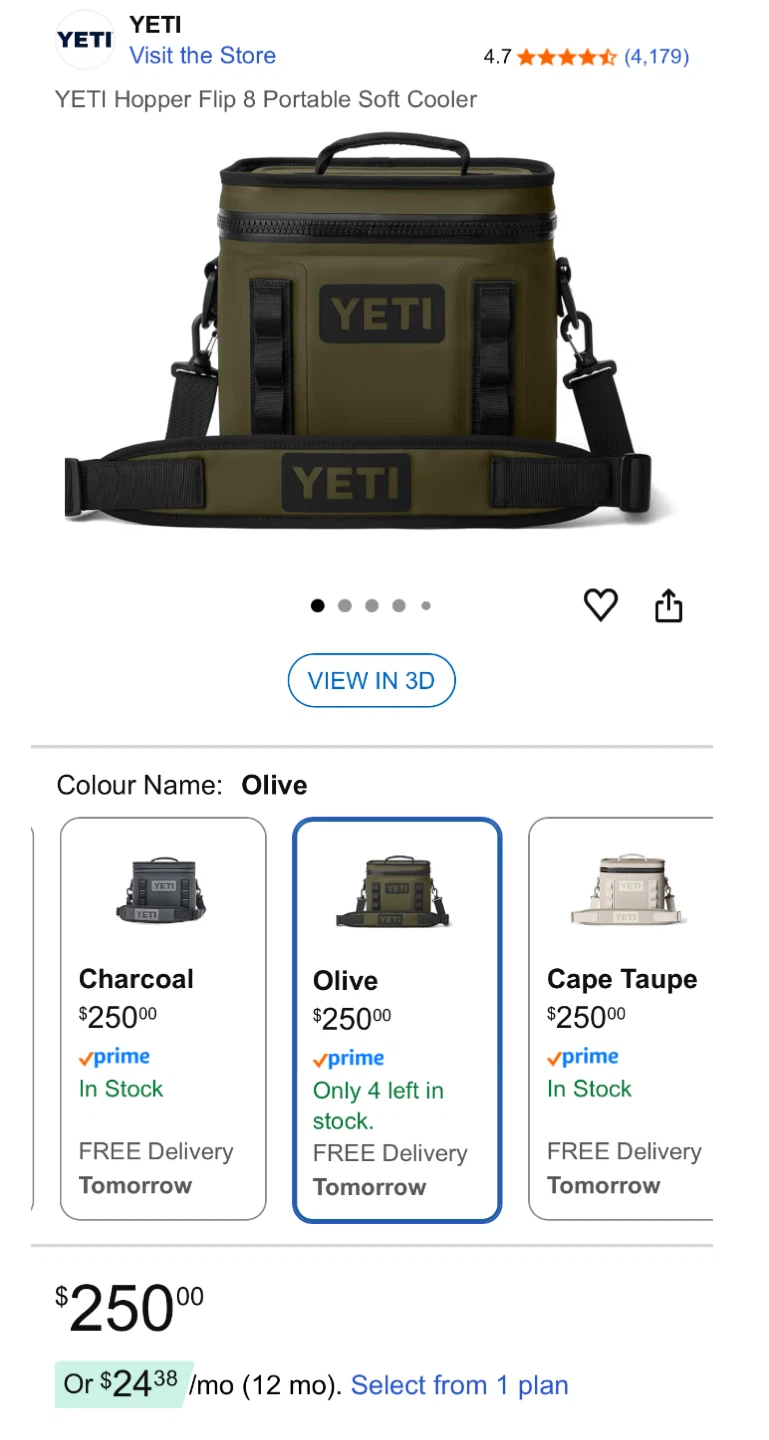 YETI Hopper Flip 8 Olive Portable Soft Cooler - photo 3
