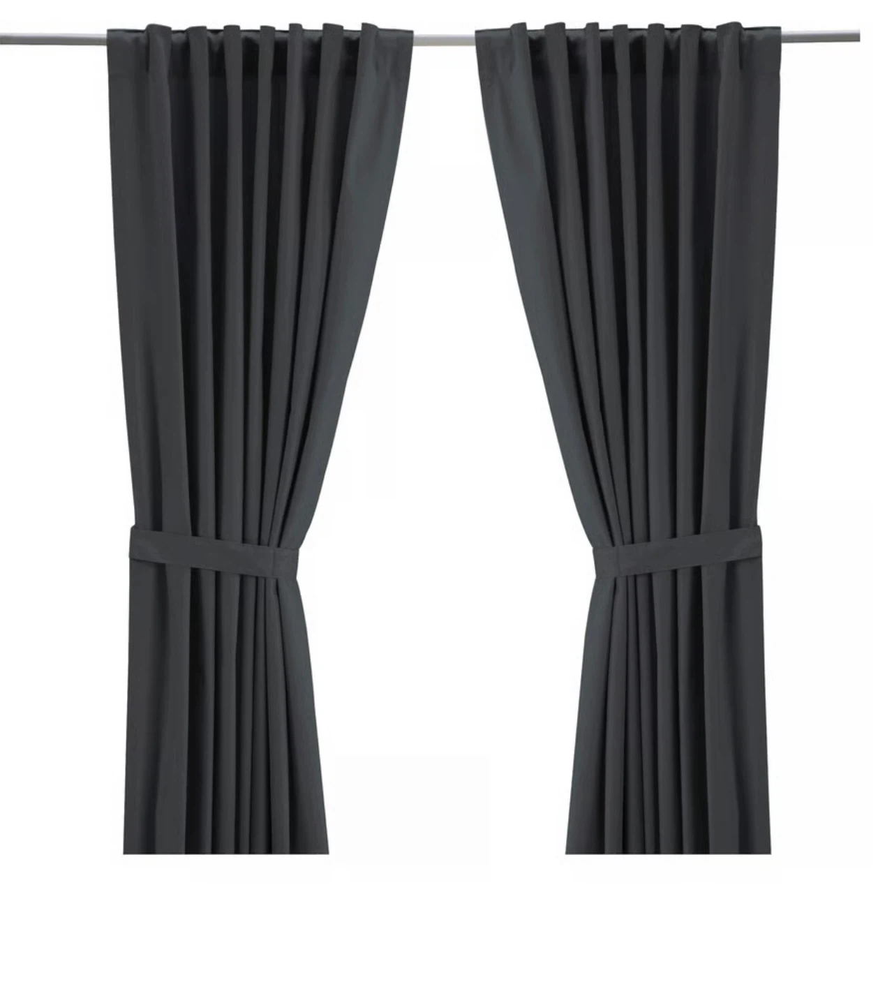 IKEA Ritva Dark Gray Curtains - photo 4