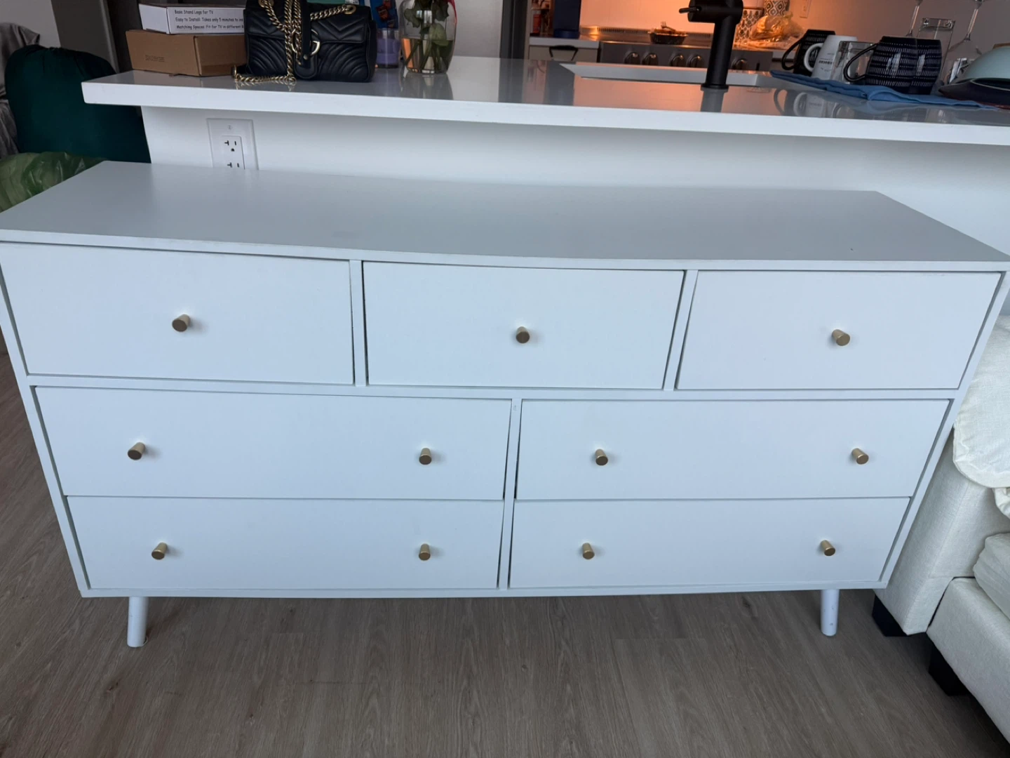 White 7-Drawer Dresser