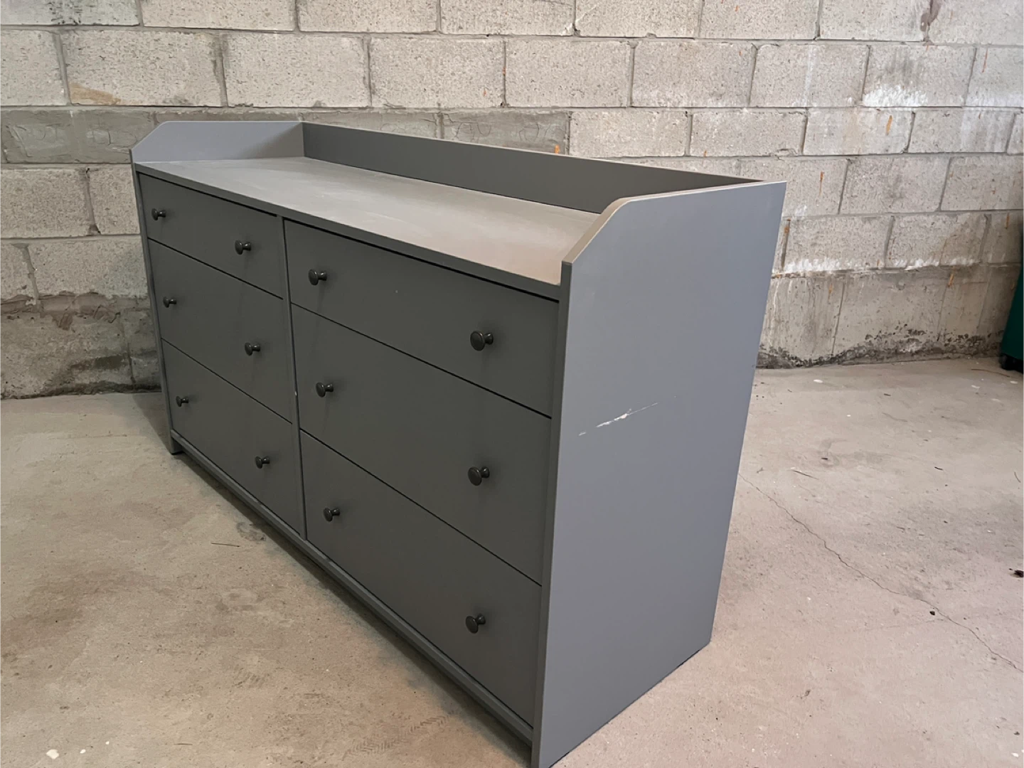 Double Long Storage Drawer Grey 6-Drawer 54.5”x 18” x 33” - photo 3