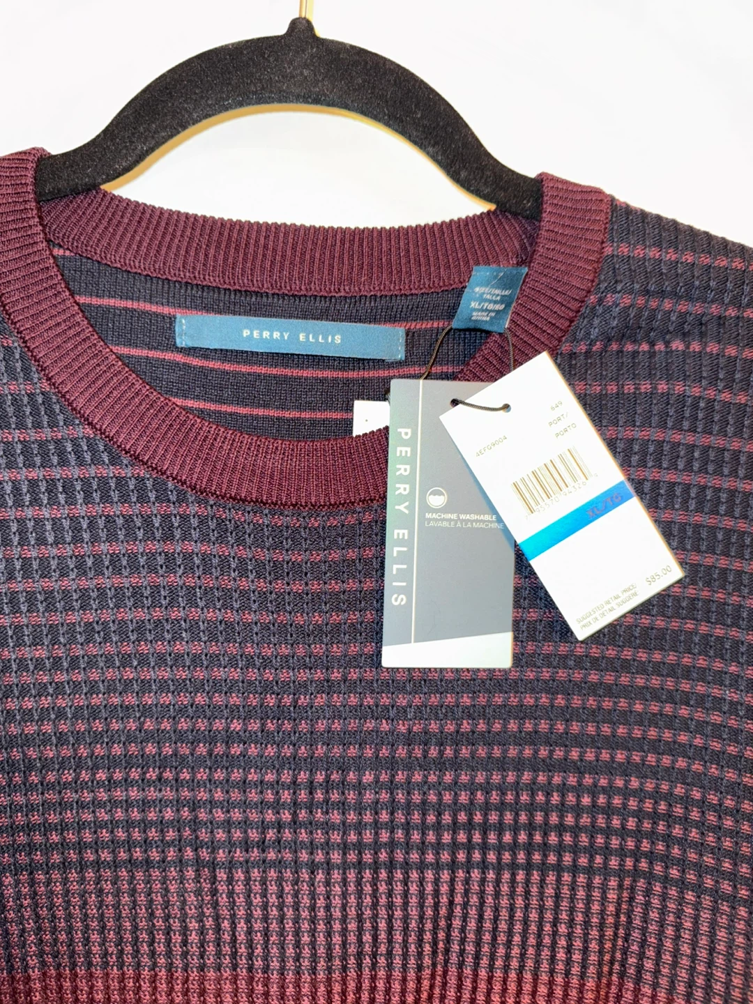 Perry Ellis XL Burgundy Sweater - New with Tags! - photo 4