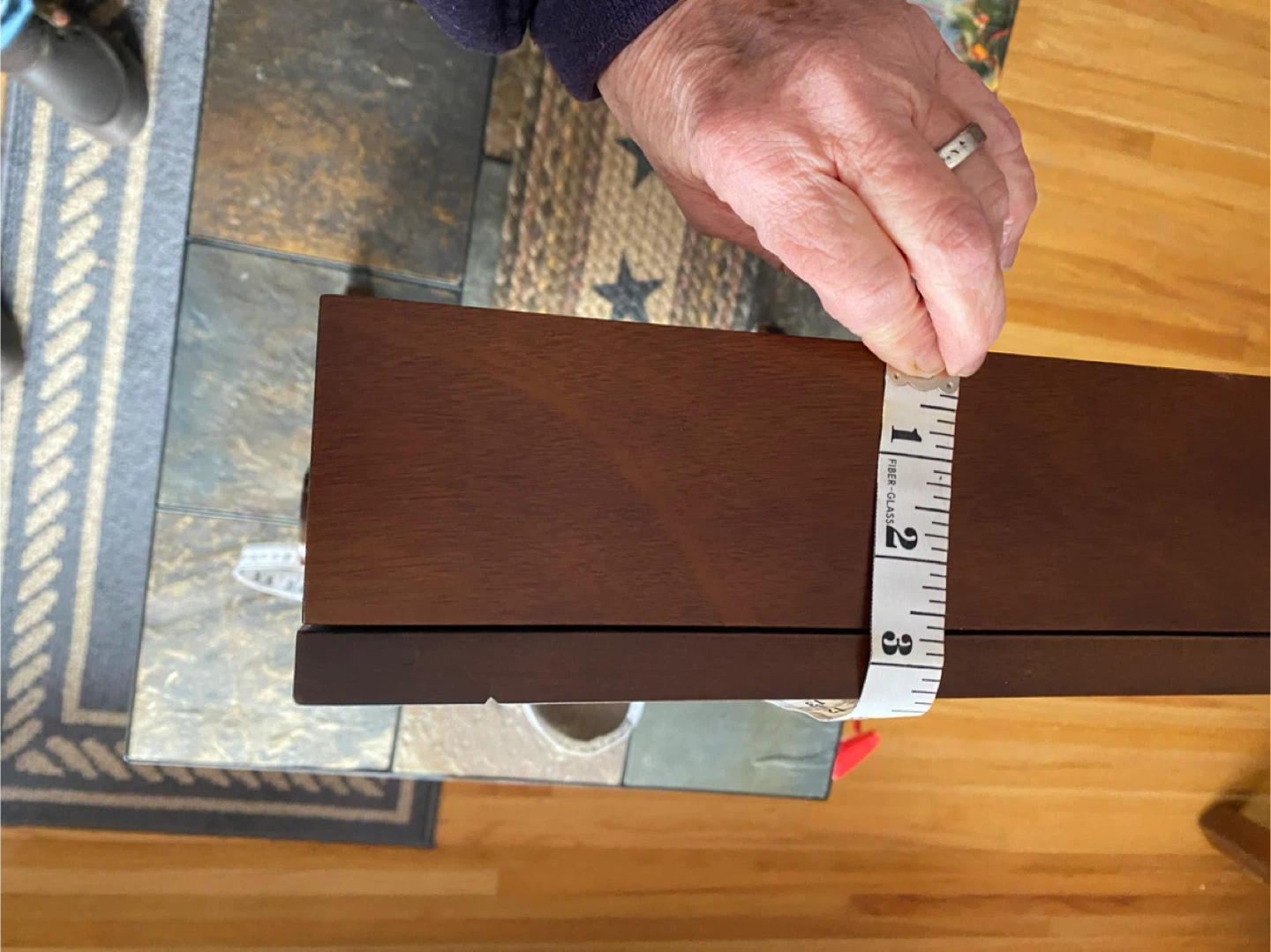 Wood Standing Jewelry Armoire Mirror - photo 3