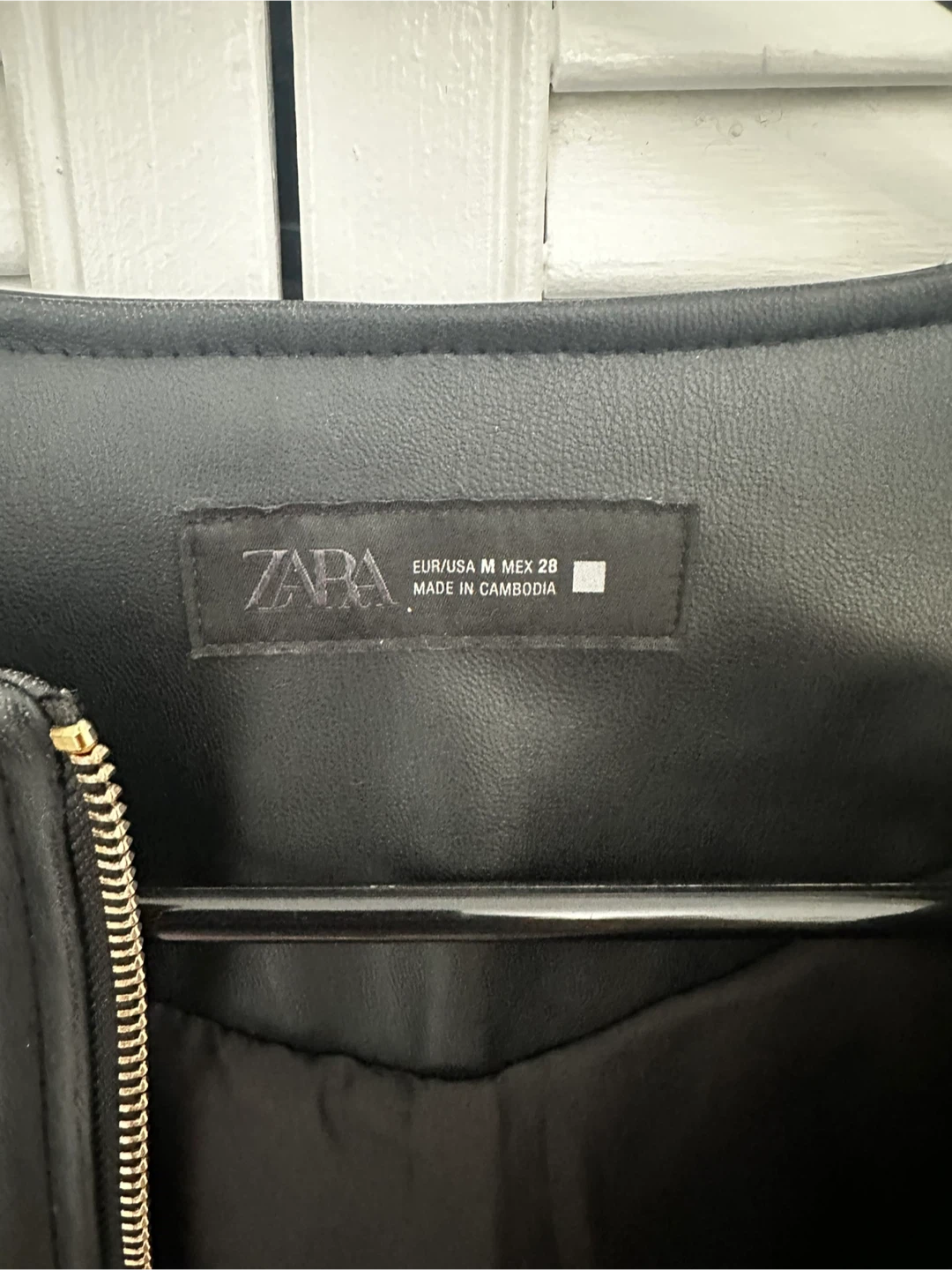 Zara Black Faux Leather Jacket - Size M - photo 2