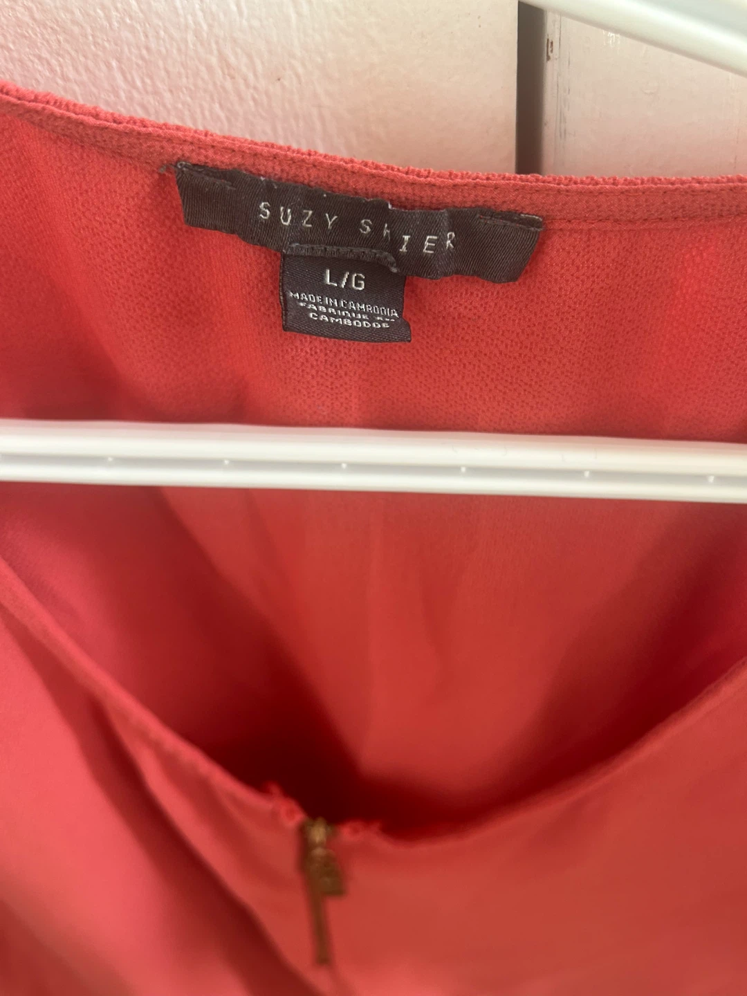 Suzy Shier Coral Blouse - Size L - photo 2