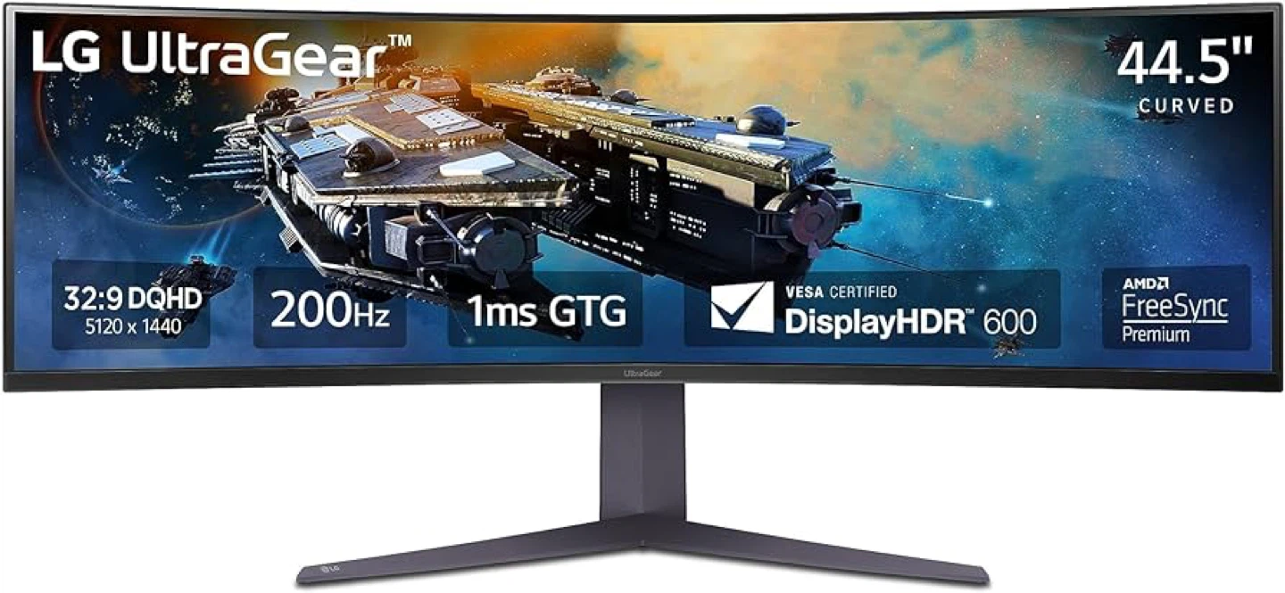 LG Ultragear 45” DQHD Curved Gaming Monitor 200Hz (45GR65DC-B) - photo 4