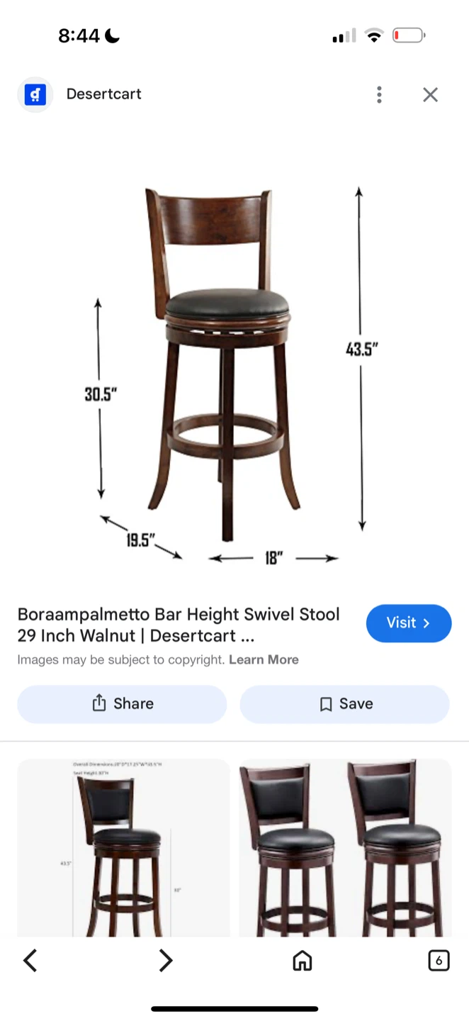 Set of 3 Boraam Palmetto Swivel Bar Stools - photo 3