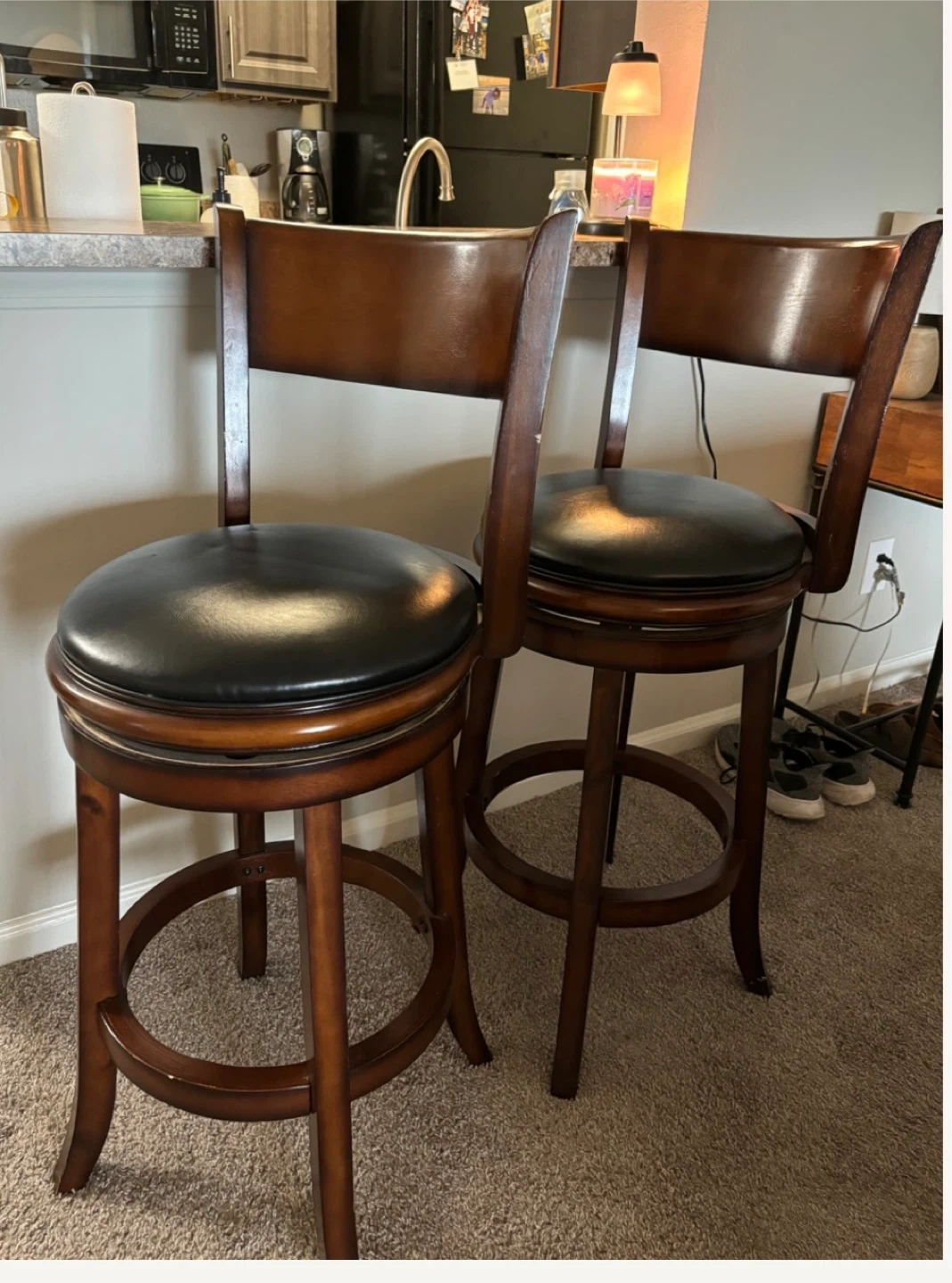 Set of 3 Boraam Palmetto Swivel Bar Stools