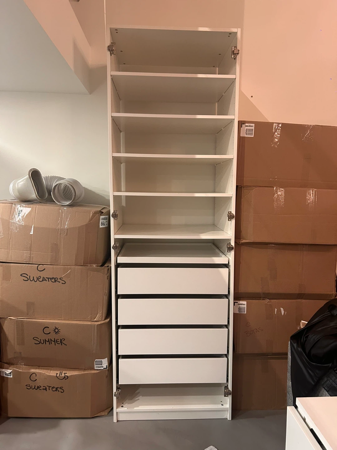 IKEA PAX Wardrobe - White, 75x58x236 cm
