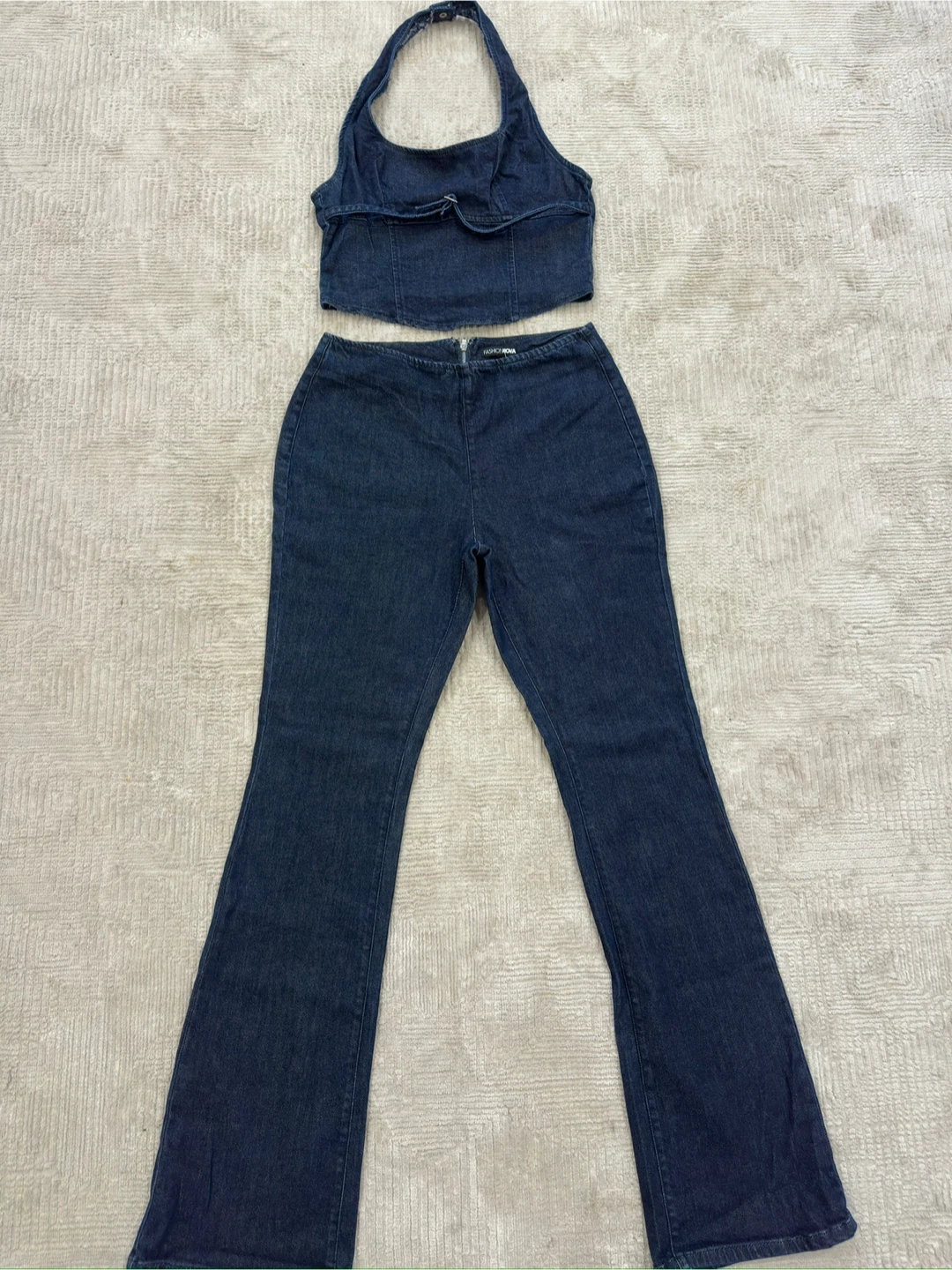 Fashion Nova Denim Two-Piece Set